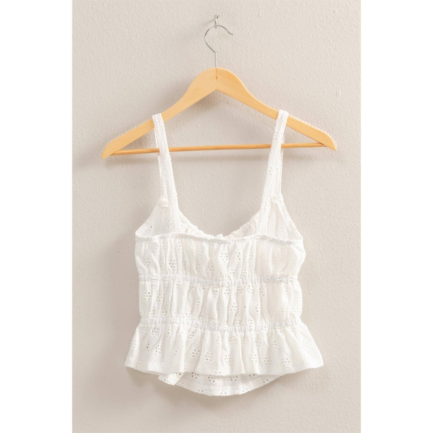 Eyelet Knit Tank Top - Rose & Olivia Boutique