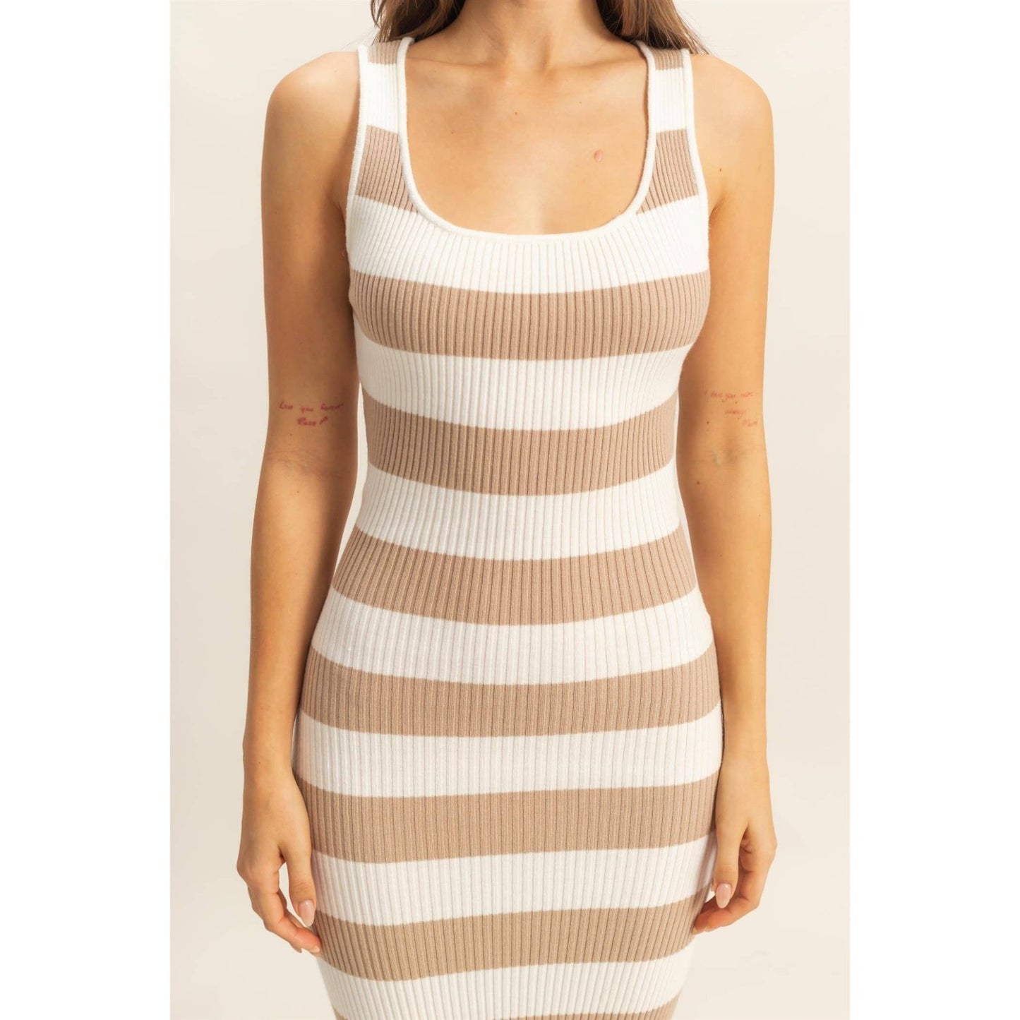 Striped Color Bodycon Maxi Dress - Rose & Olivia Boutique