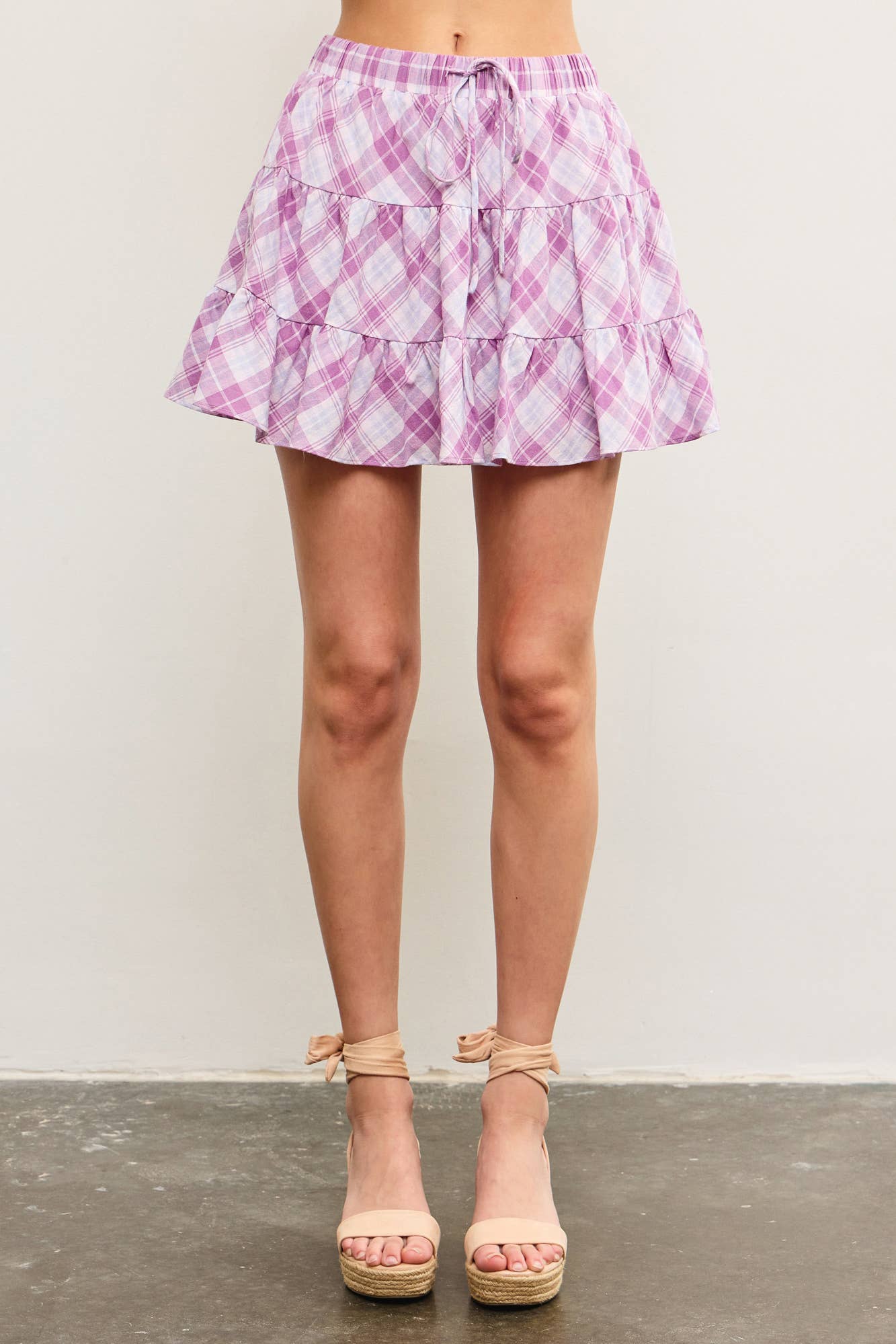 Sugar Plum Plaid Mini Skort