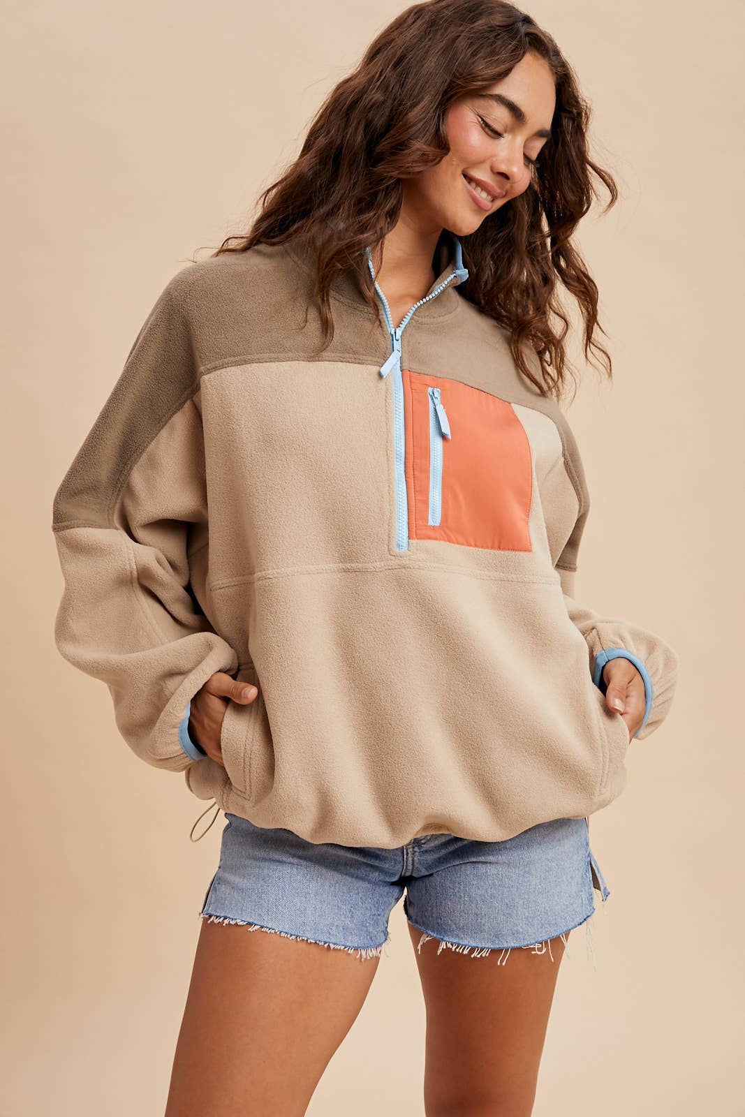 Cozy Colorblock Fleece Pullover