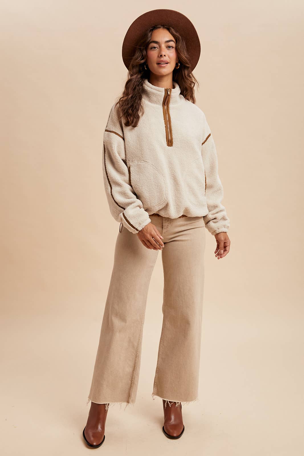 Pumpkin Spice Sherpa Pullover