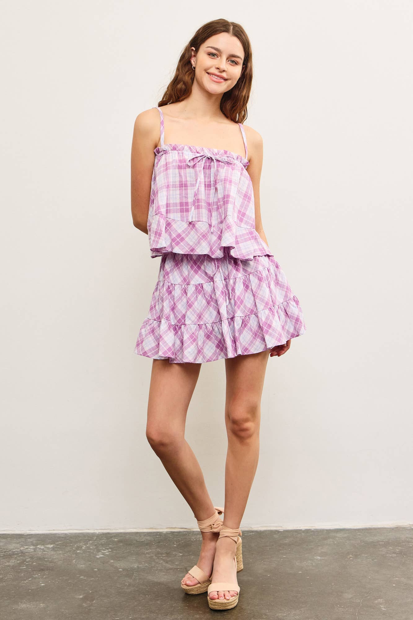 Sugar Plum Plaid Mini Skort