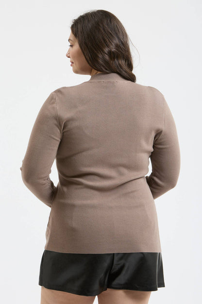 Chelsea Knit Top: Mocha