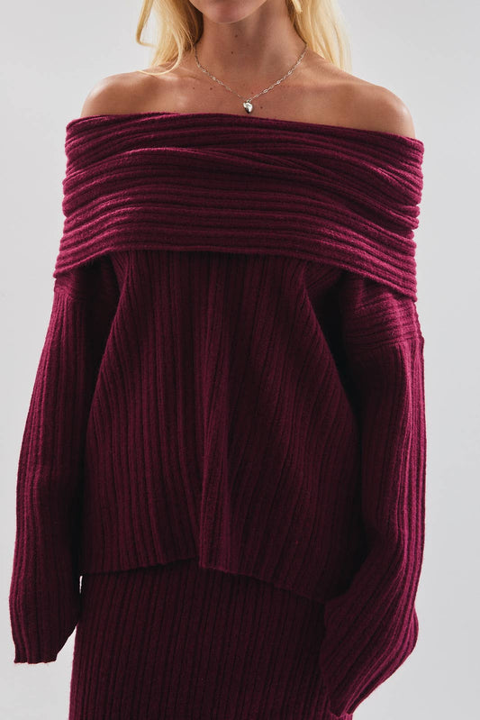 The Bordeaux Whisper Sweater