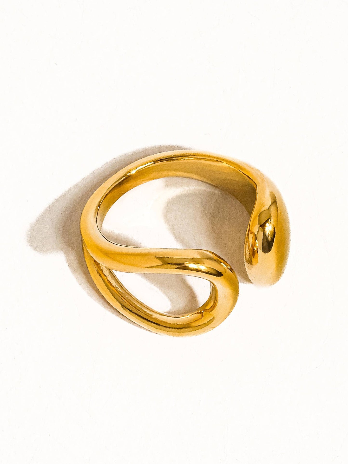 Florine 18K Gold Non-Tarnish Abstract Ring