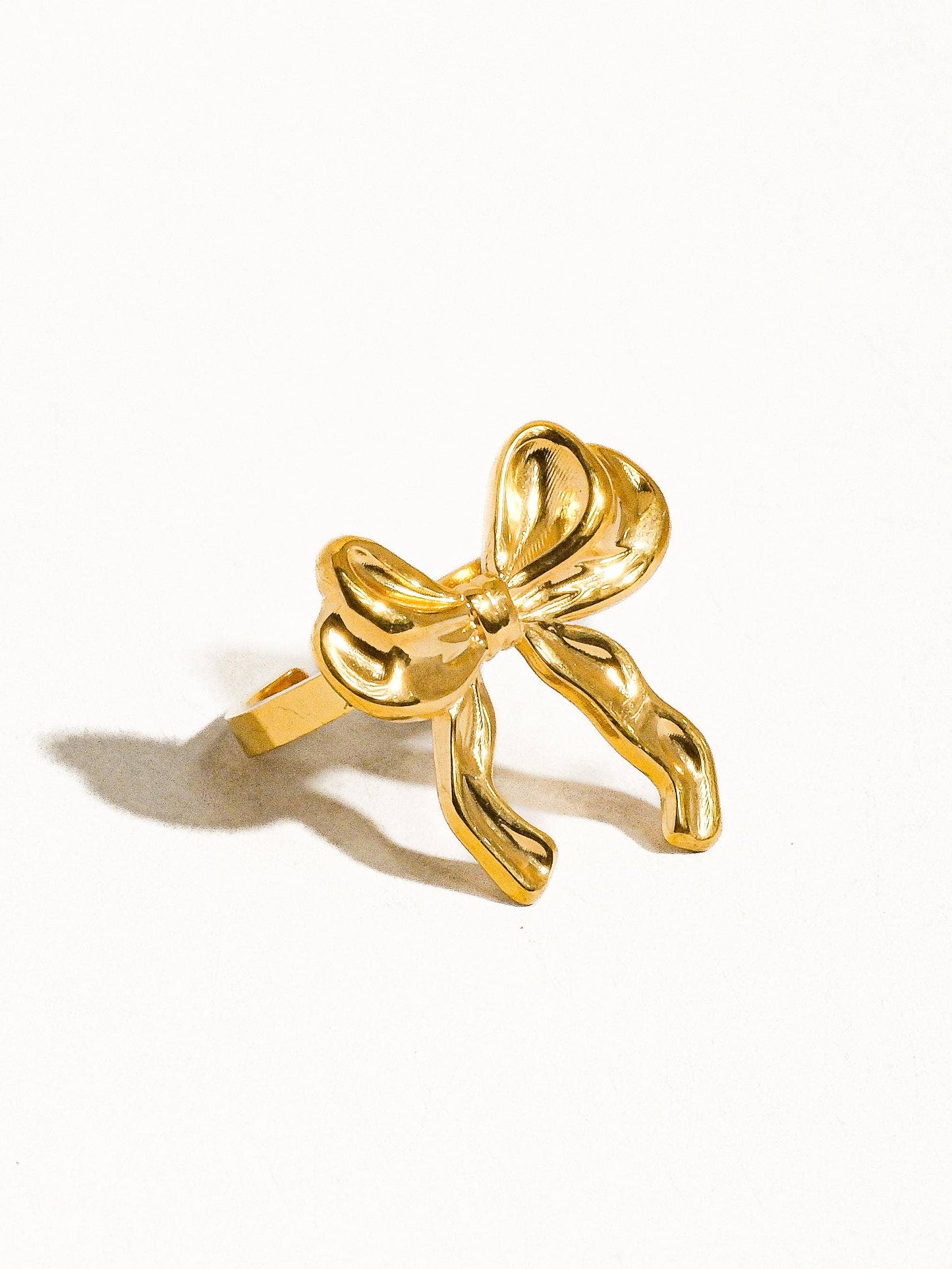 Waverly 18K Non-Tarnish Bow Adjustable Ring