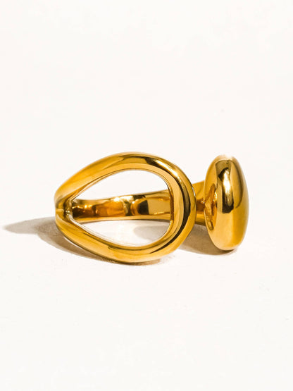 Florine 18K Gold Non-Tarnish Abstract Ring