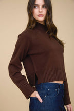 Cocoa Chic Mock Neck Sweater