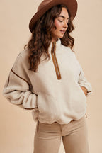Pumpkin Spice Sherpa Pullover