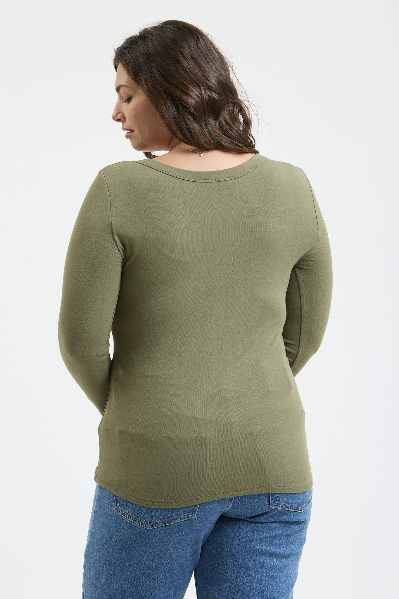 Olive Cozy Henley