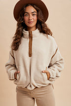 Pumpkin Spice Sherpa Pullover
