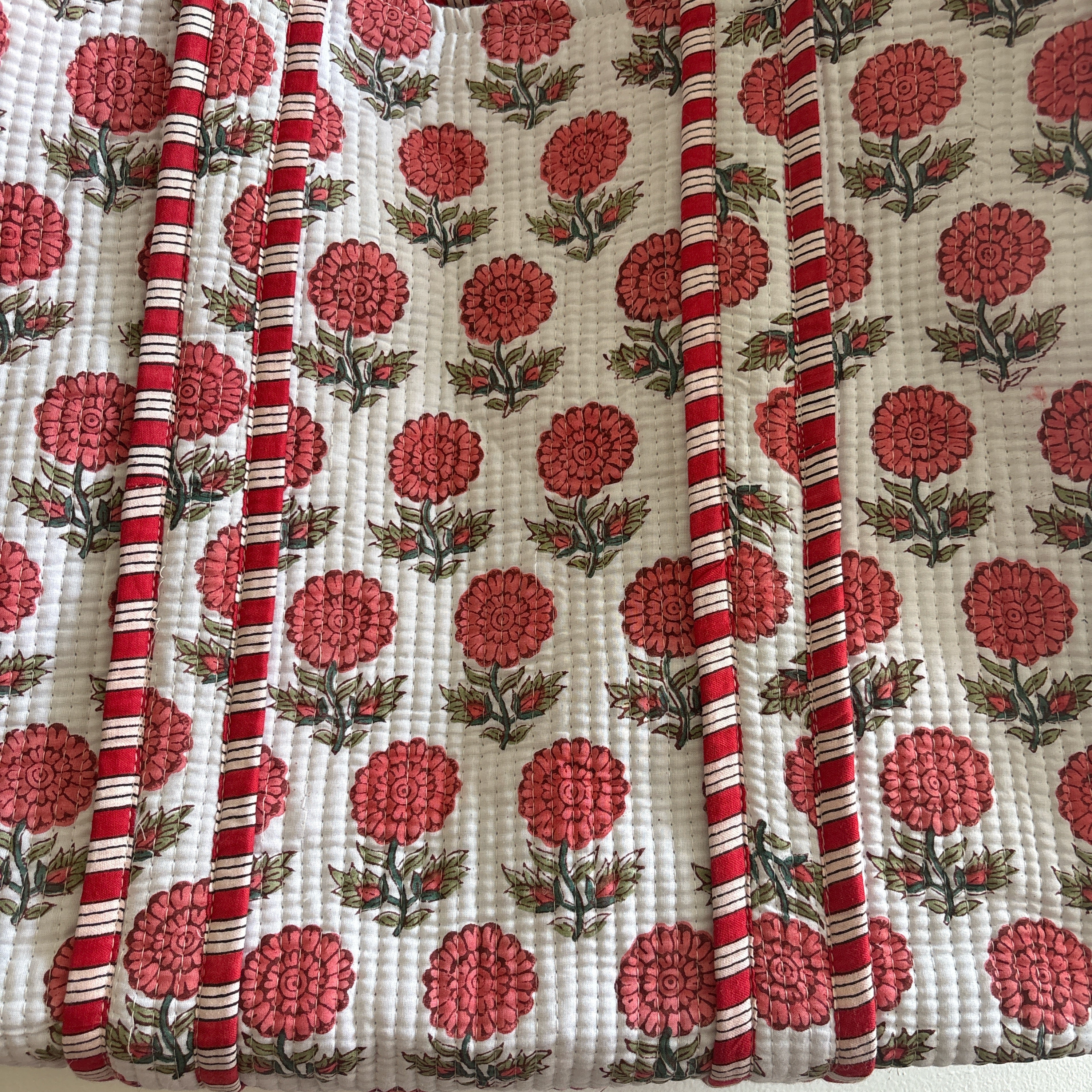 Poppy Quilted Tote Bag