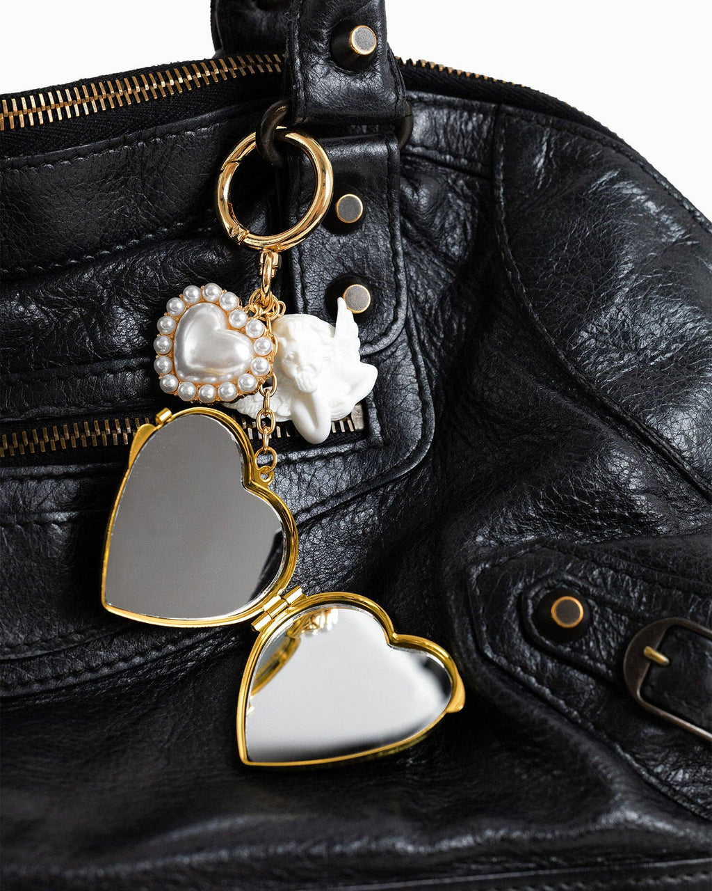 Angel Kiss Mirror Locket Bag Charm - Rose & Olivia Boutique
