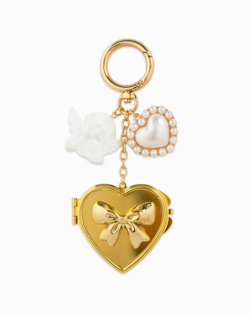 Angel Kiss Mirror Locket Bag Charm - Rose & Olivia Boutique