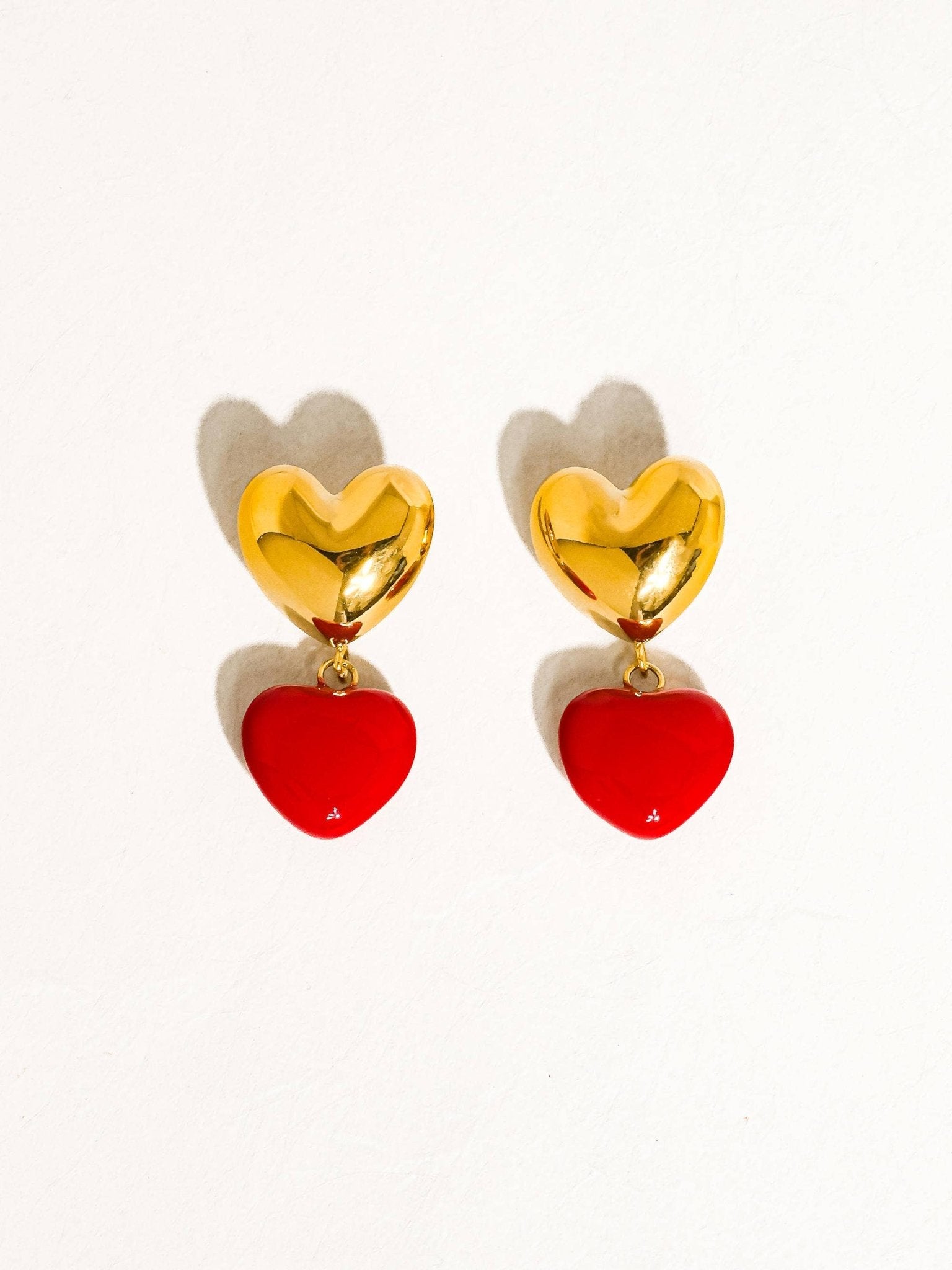 Arcane 18K Gold Non - Tarnish Vintage Heart Earring - Rose & Olivia Boutique