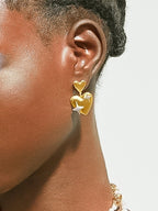 Auréole 18K Gold Non - Tarnish Heart & Star Dangle Earring - Rose & Olivia Boutique