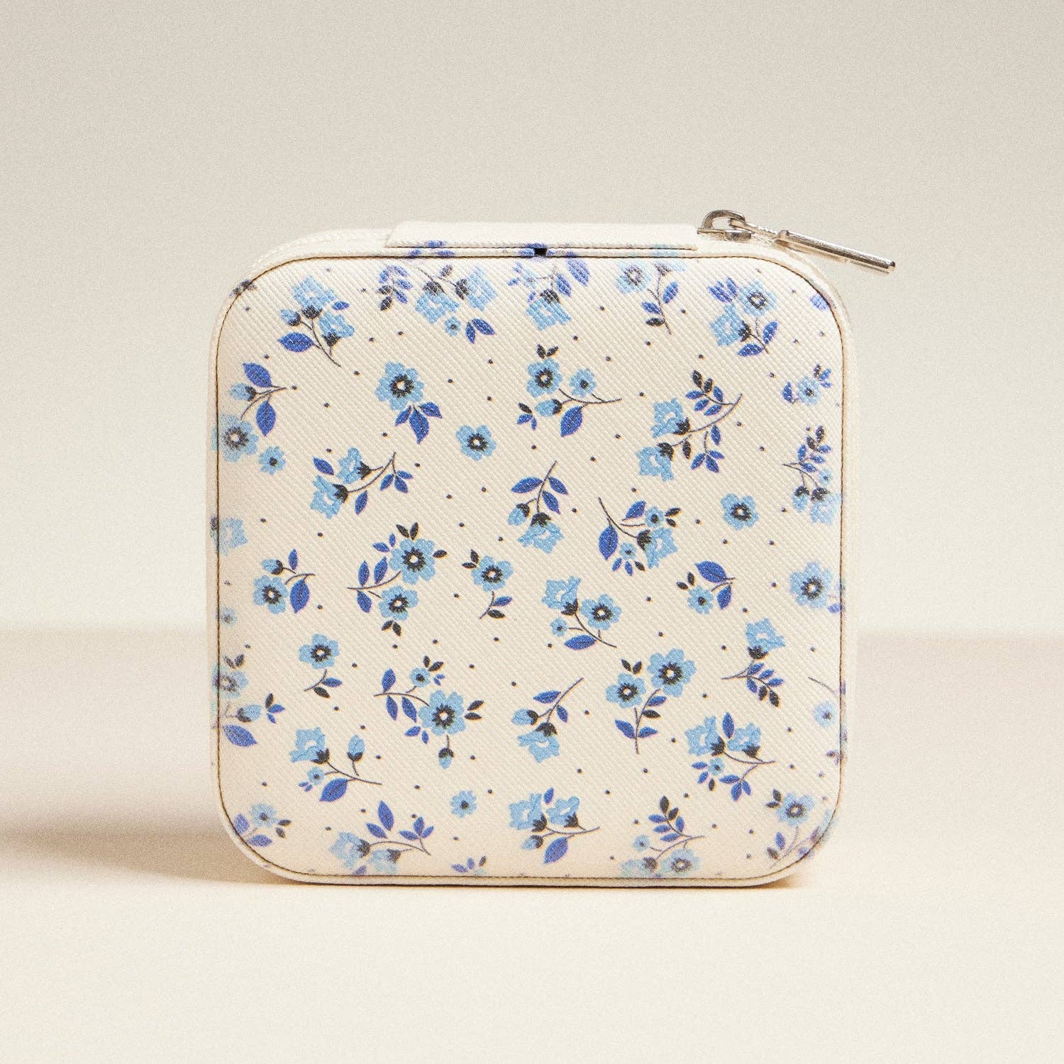 Blue Flower Pattern Jewelry Box - Rose & Olivia Boutique