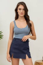 Blue Meadow Knit Tank Top - Rose & Olivia Boutique