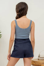 Blue Meadow Knit Tank Top - Rose & Olivia Boutique