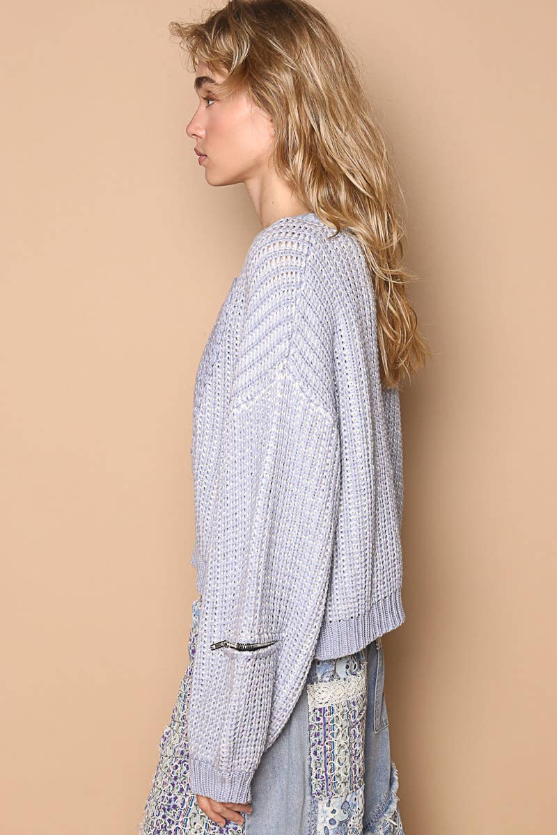 Blue Raspberry Hearts Sweater - Rose & Olivia Boutique
