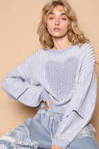 Blue Raspberry Hearts Sweater - Rose & Olivia Boutique