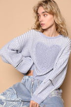 Blue Raspberry Hearts Sweater - Rose & Olivia Boutique