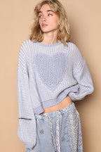 Blue Raspberry Hearts Sweater - Rose & Olivia Boutique
