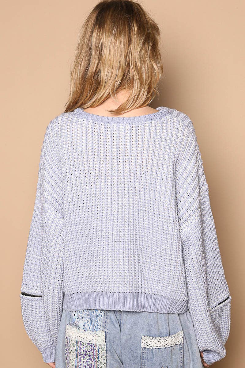 Blue Raspberry Hearts Sweater - Rose & Olivia Boutique