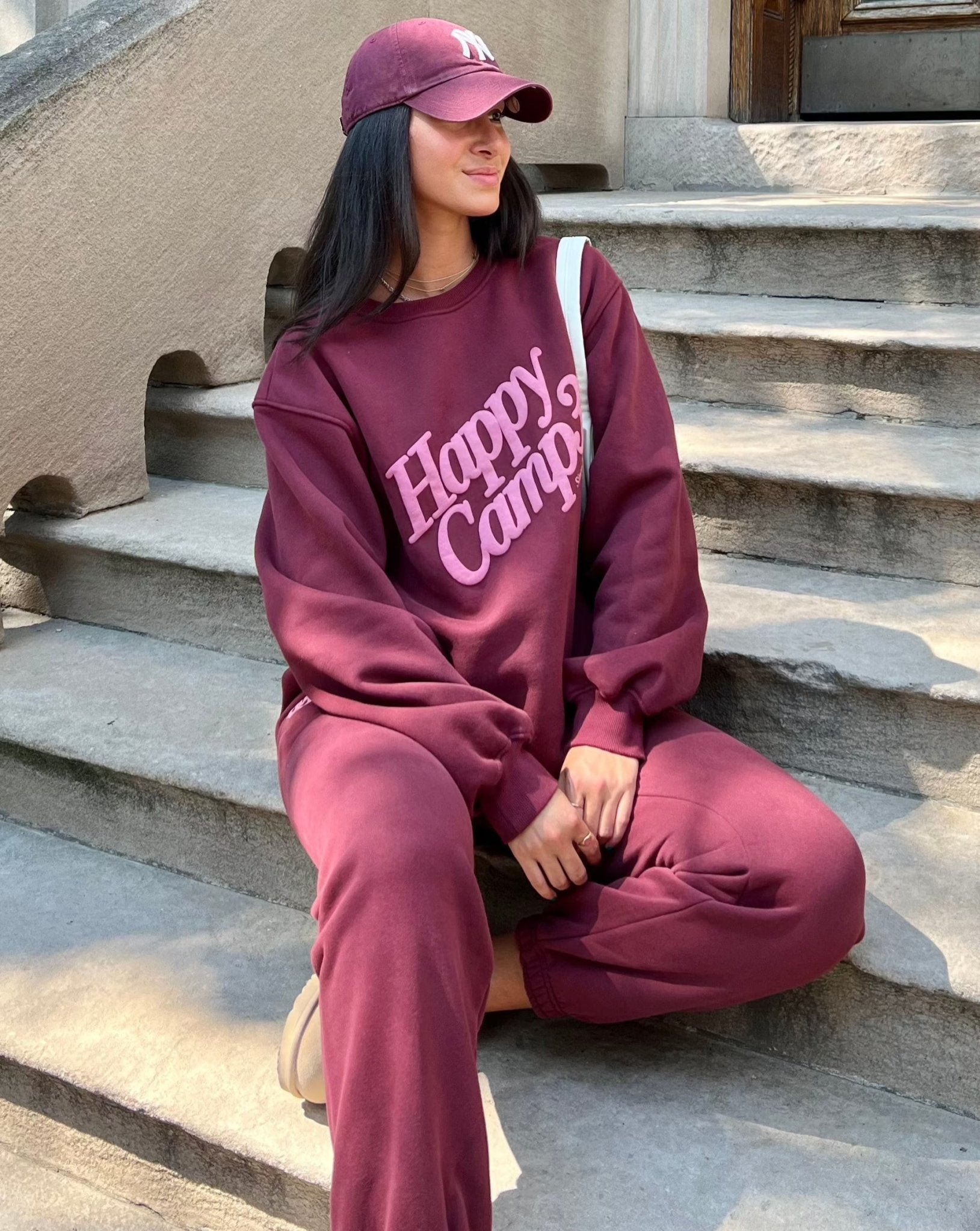 Burgundy Sweatshirt - Rose & Olivia Boutique