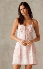 Cecilia Patchwork Mini Dress - Rose & Olivia Boutique