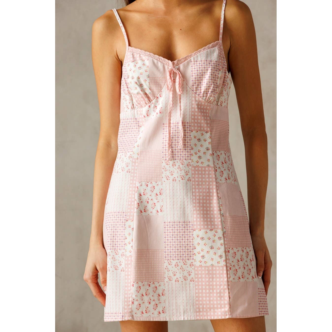 Cecilia Patchwork Mini Dress - Rose & Olivia Boutique