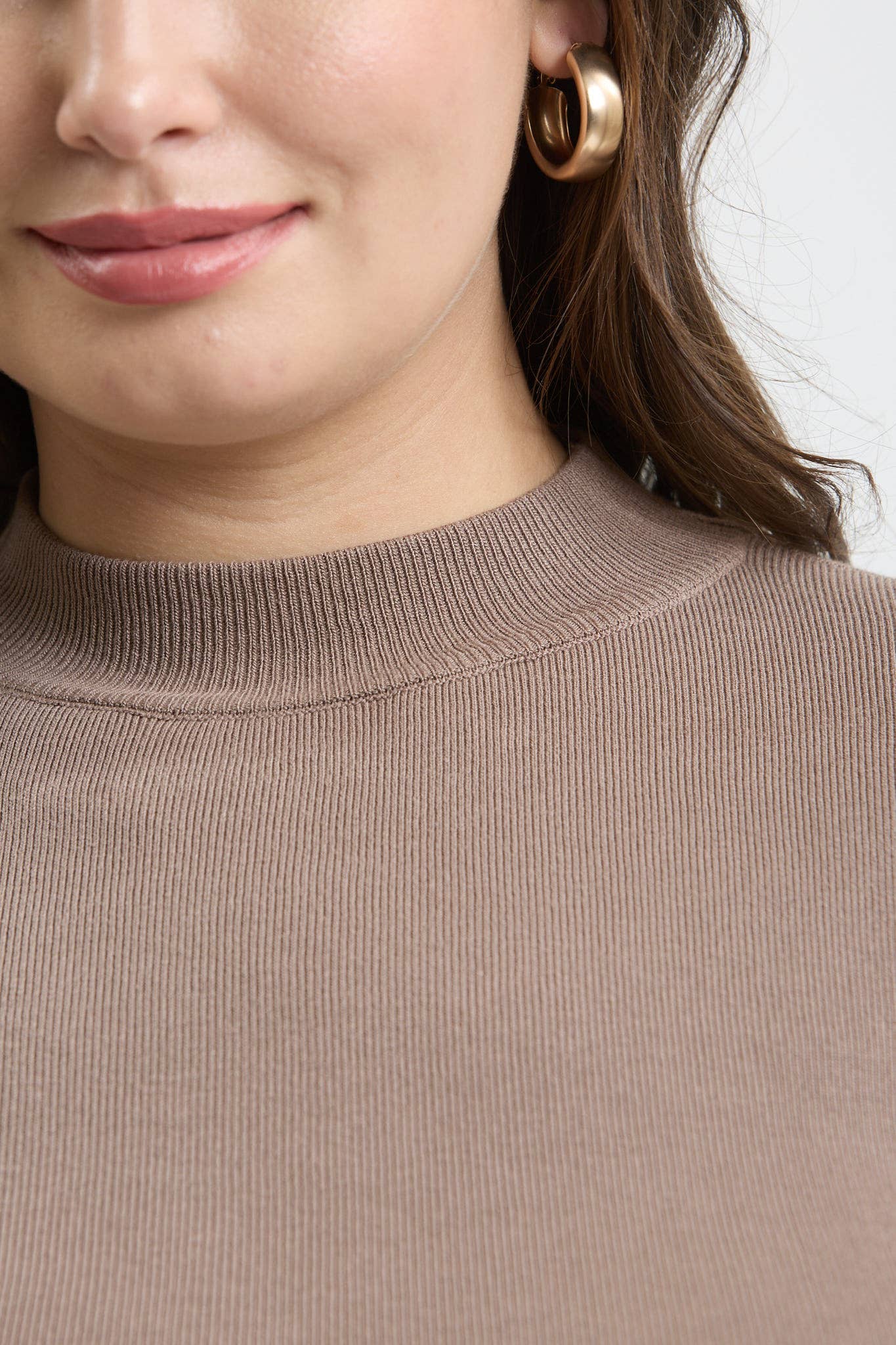 Chelsea Knit Top: Mocha - Rose & Olivia Boutique