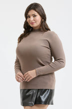 Chelsea Knit Top: Mocha - Rose & Olivia Boutique