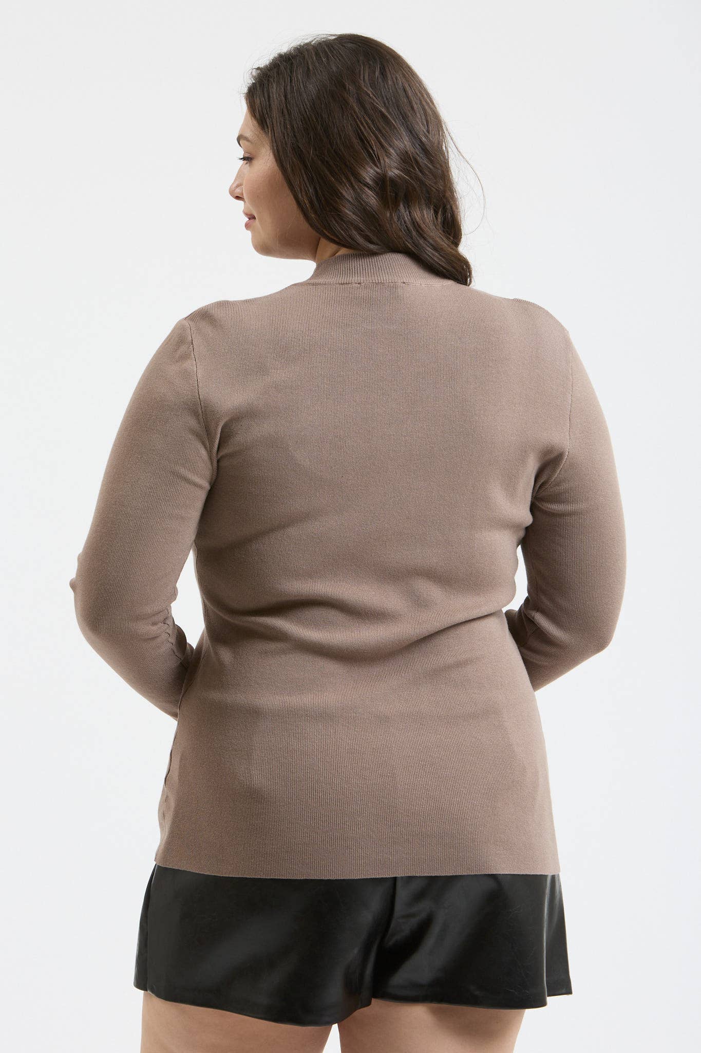 Chelsea Knit Top: Mocha - Rose & Olivia Boutique