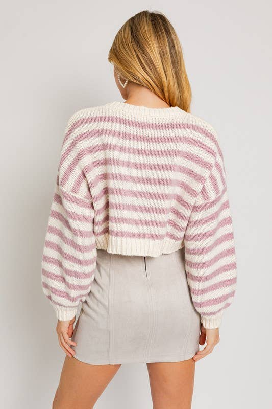 Cherie Cropped Sweater - Rose & Olivia Boutique