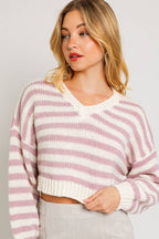 Cherie Cropped Sweater - Rose & Olivia Boutique