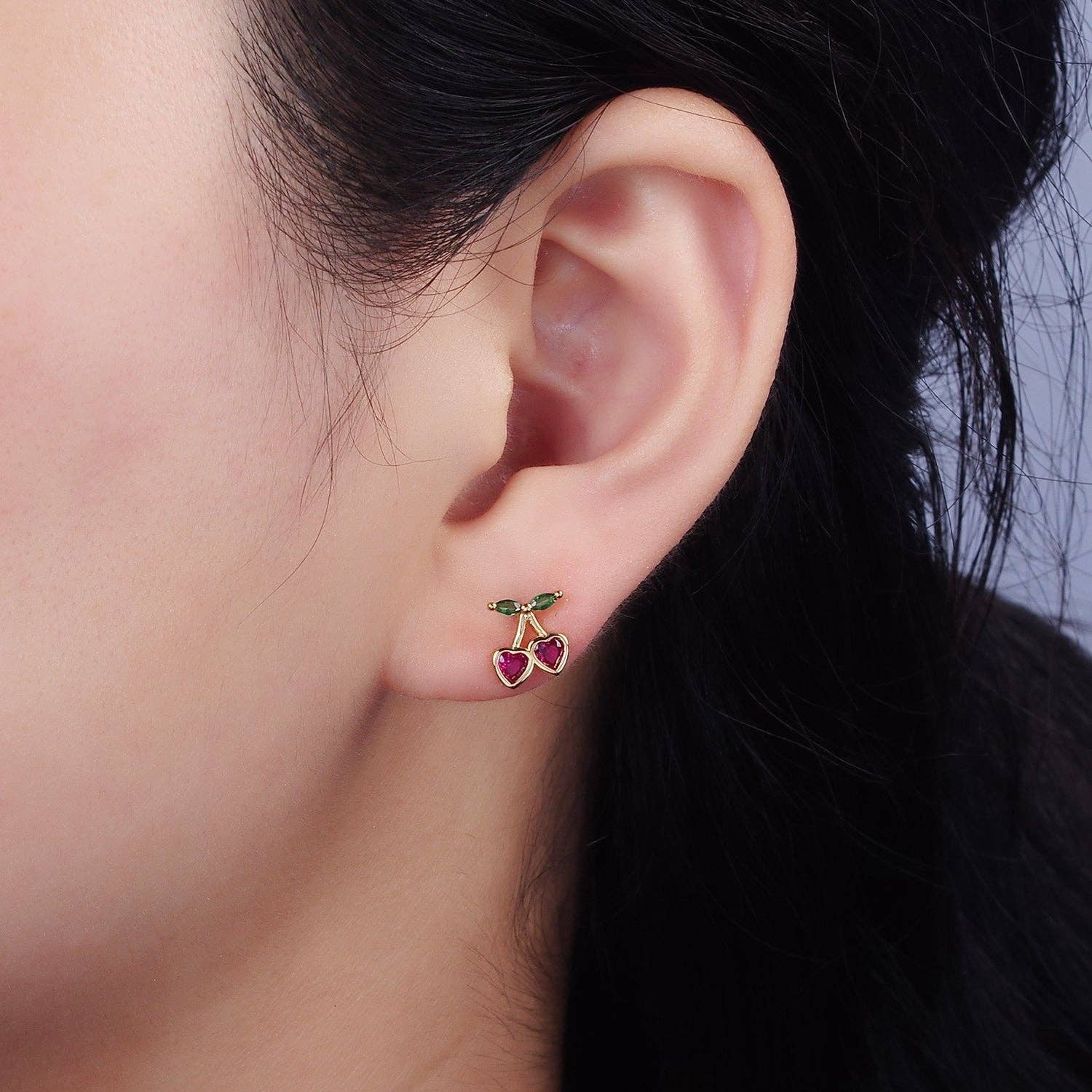 Cherry Stud Earrings - Rose & Olivia Boutique