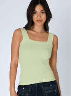 Christina Seamless Floral Cami - Pistachio Cream - Rose & Olivia Boutique
