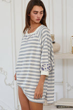 Coastal Stripes Tunic Top - Rose & Olivia Boutique