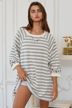 Coastal Stripes Tunic Top - Rose & Olivia Boutique