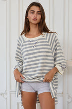 Coastal Stripes Tunic Top - Rose & Olivia Boutique