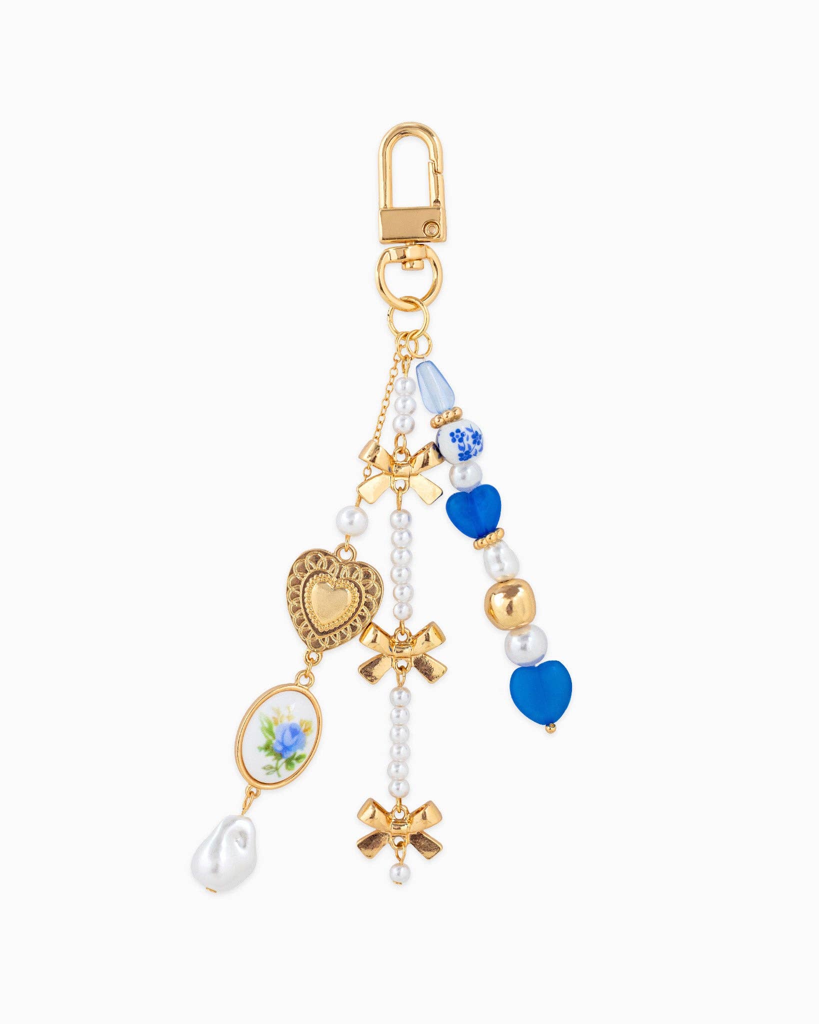 Cottage Garden Bag Charm - Blue - Rose & Olivia Boutique