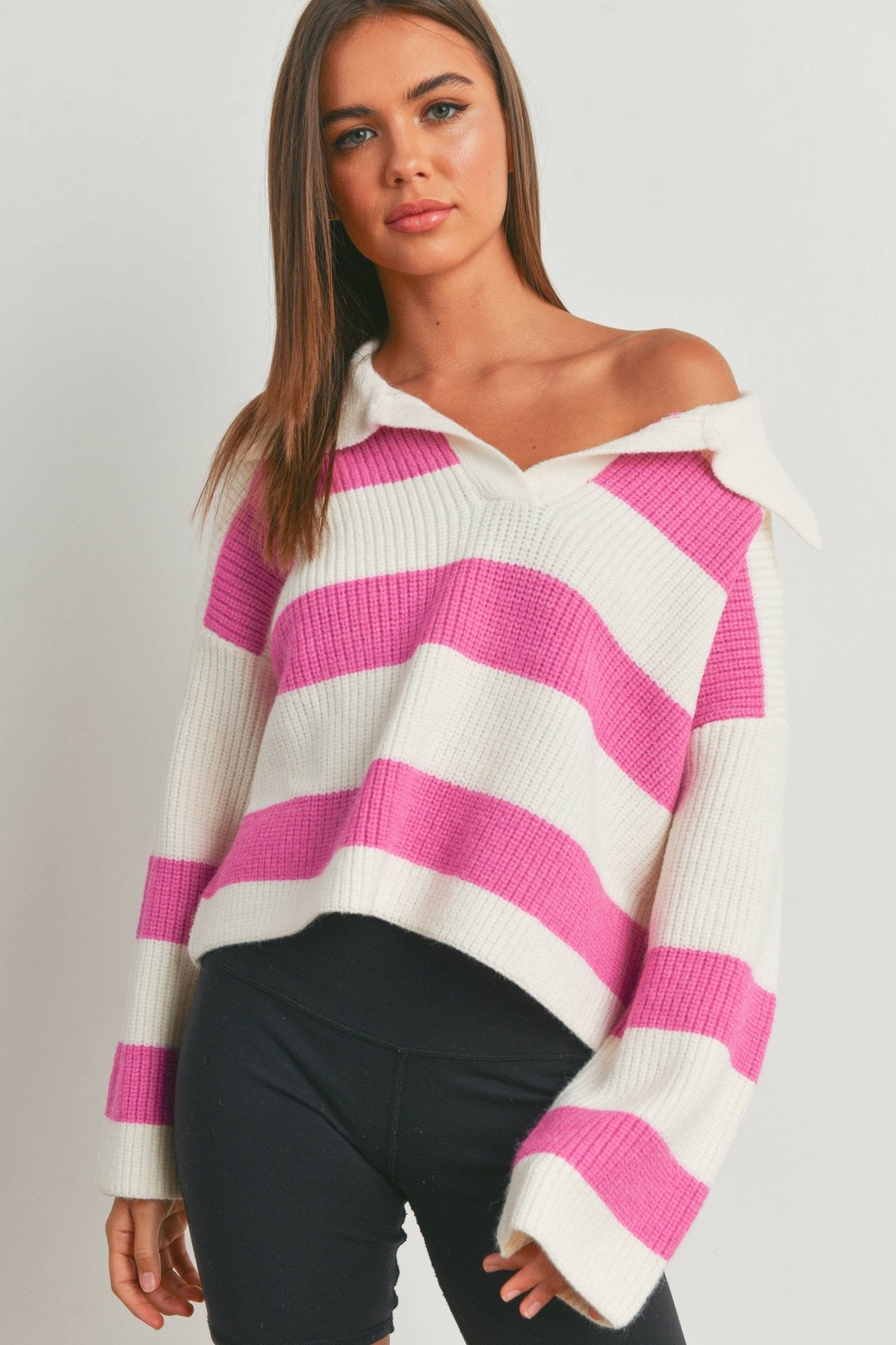 Cozy Striped Sweater - Rose & Olivia Boutique