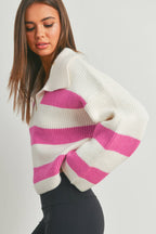 Cozy Striped Sweater - Rose & Olivia Boutique