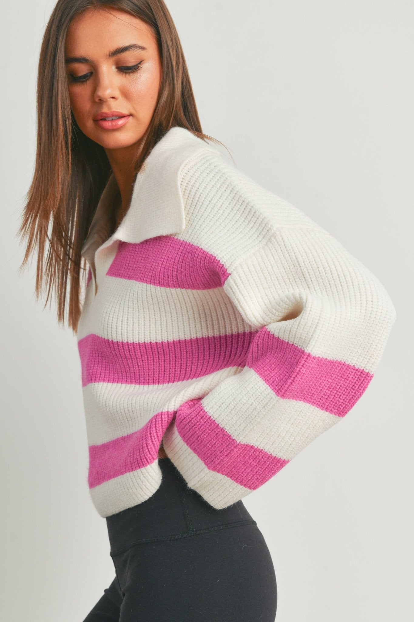 Cozy Striped Sweater - Rose & Olivia Boutique