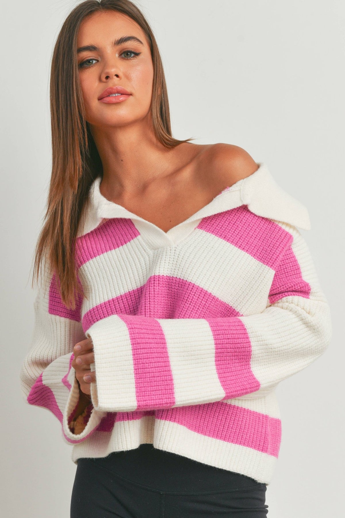 Cozy Striped Sweater - Rose & Olivia Boutique