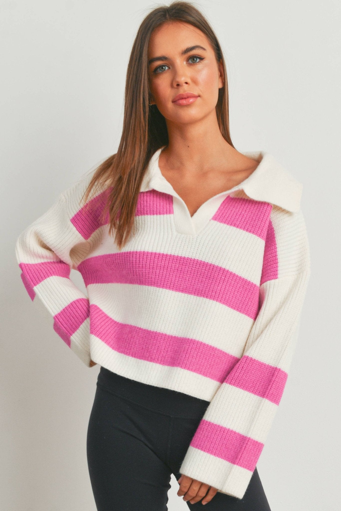 Cozy Striped Sweater - Rose & Olivia Boutique