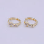 Cross Gold Hoop Earring - Rose & Olivia Boutique