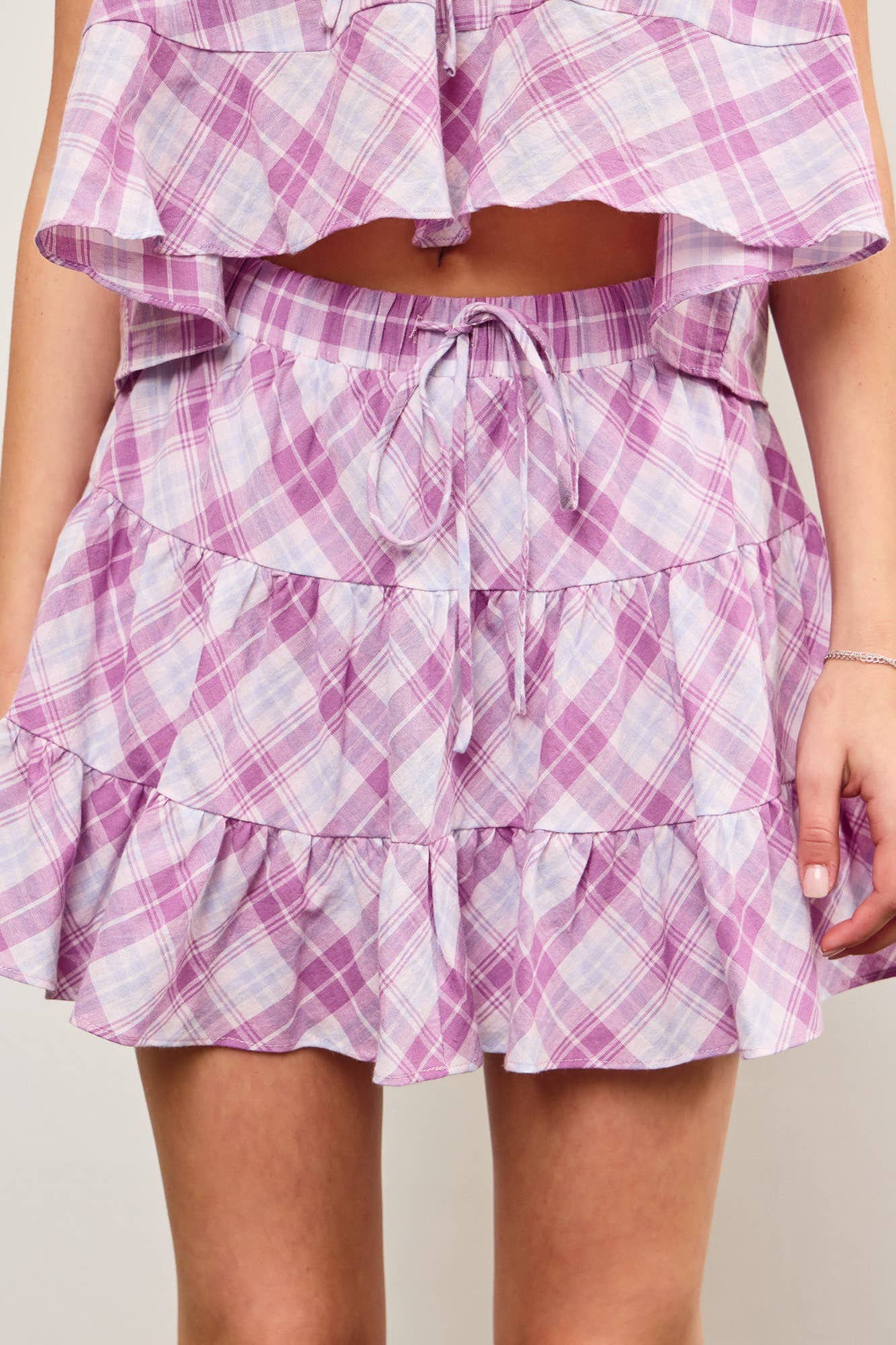 Sugar Plum Plaid Mini Skort
