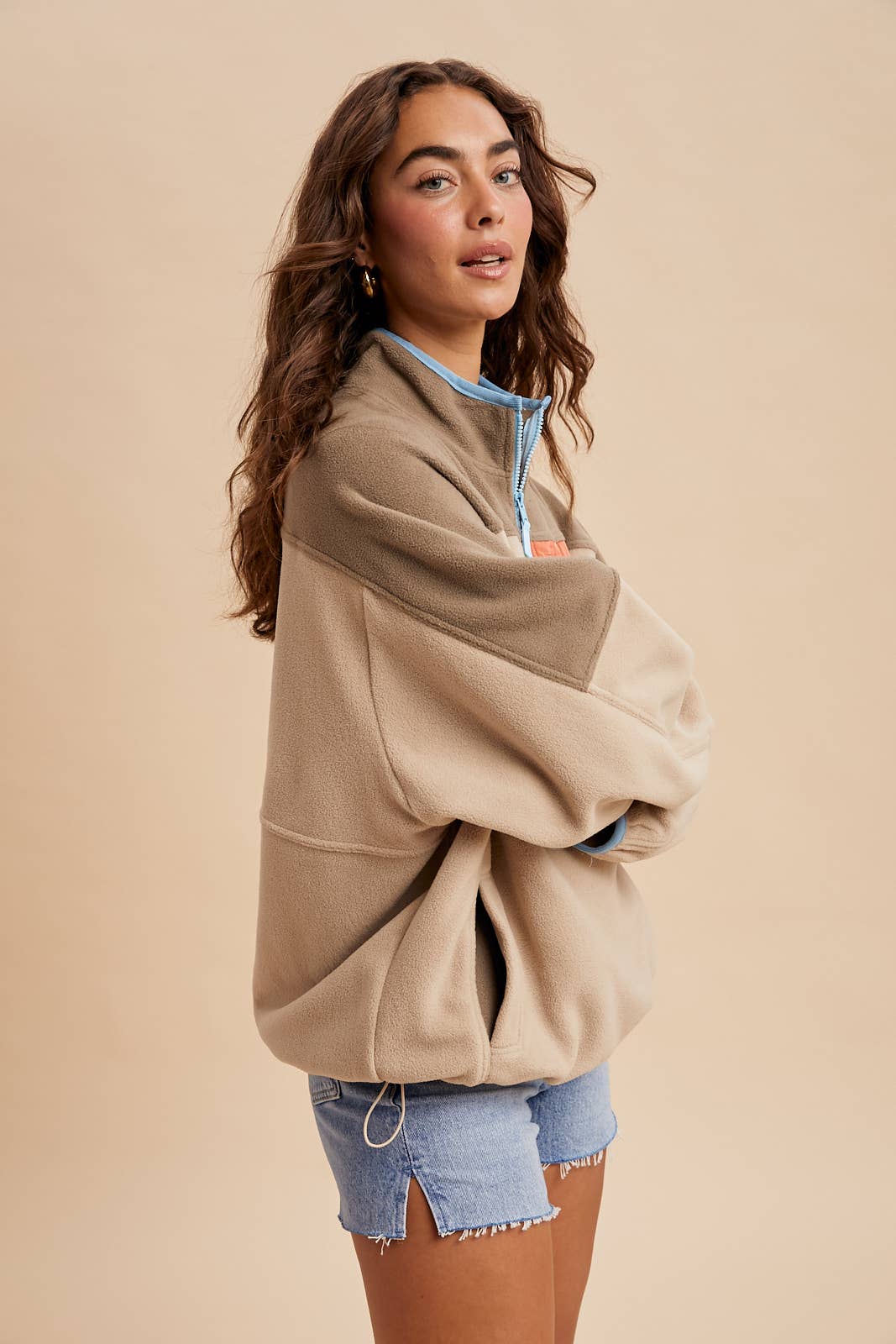 Cozy Colorblock Fleece Pullover